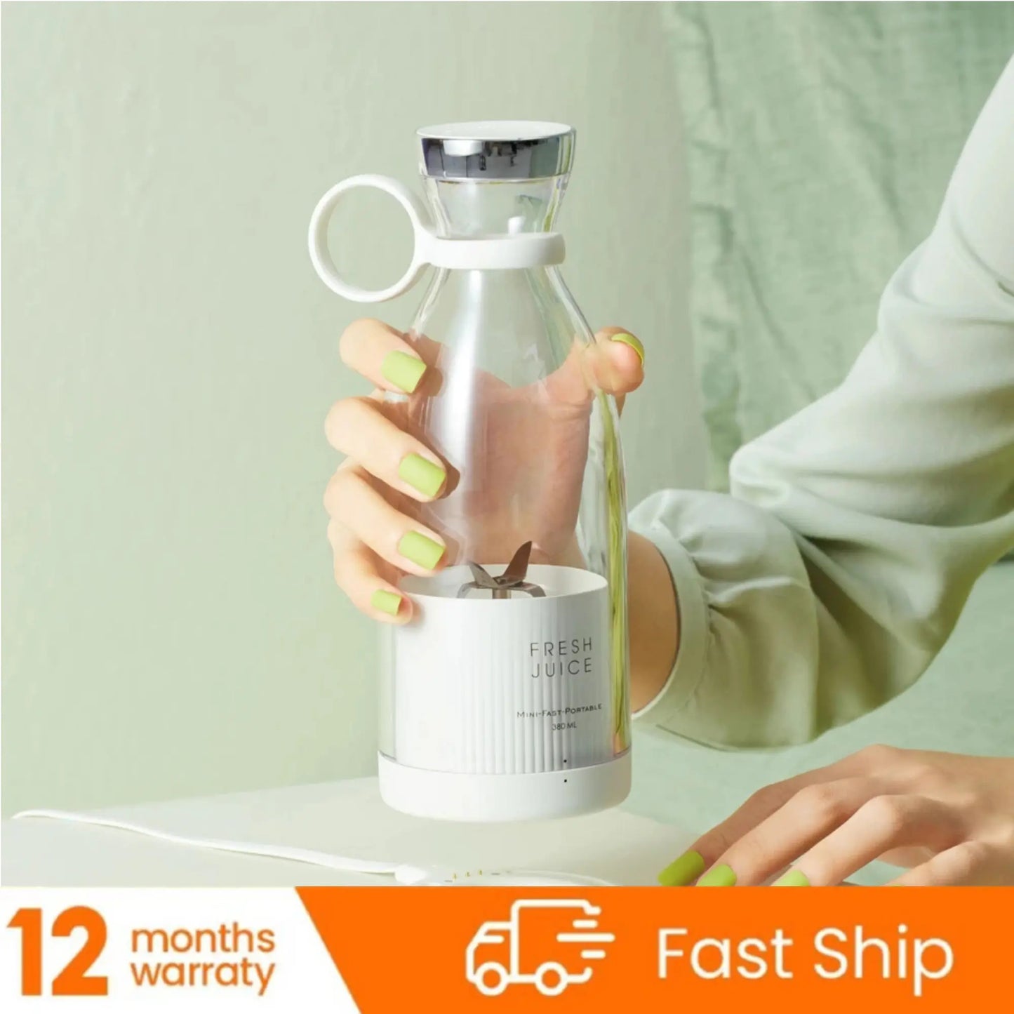 "Compact 350ML Portable Juicer Blender - Blend On-the-Go!"